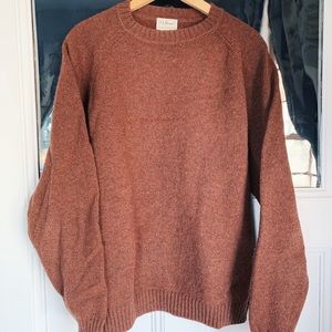 LL Bean Shetland wool crew neck sweater